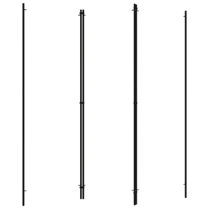 Параван за стая, 3 панела, бял, 150x180 см