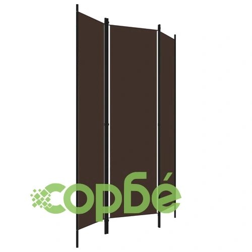 Параван за стая, 3 панела, кафяв, 150x180 см ➤ топ цена ➤ sorbe.bg