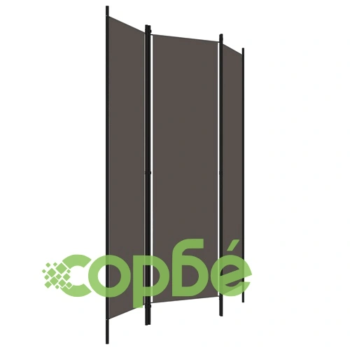 Параван за стая, 3 панела, антрацит, 150x180 см ➤ топ цена ➤ sorbe.bg