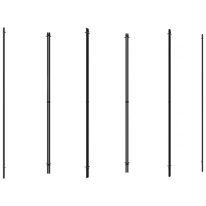 Параван за стая, 5 панела, бял, 250x180 см