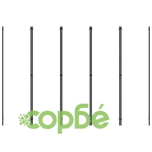 Параван за стая, 5 панела, бял, 250x180 см ➤ топ цена ➤ sorbe.bg