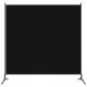 Параван за стая, 1 панел, черен, 175x180 см