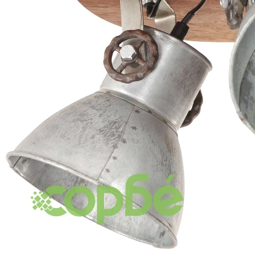 Индустриална таванна лампа 25 W сребриста 42x27 см E27 ➤ топ цена ➤ sorbe.bg