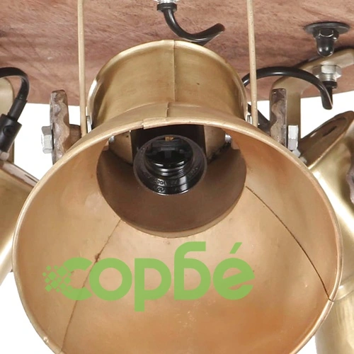 Индустриална таванна лампа 25 W месинг 42x27 см E27 ➤ топ цена ➤ sorbe.bg