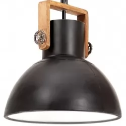 Индустриална пенделна лампа 25 W черна кръгла 40 см E27
