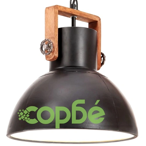 Индустриална пенделна лампа 25 W черна кръгла 30 см E27 ➤ топ цена ➤ sorbe.bg