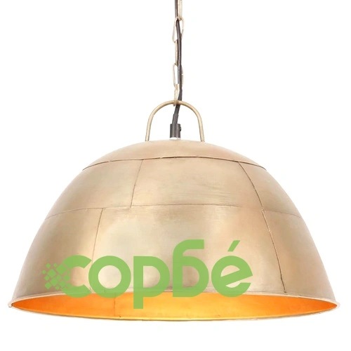 Индустриален винтидж пендел 25 W месинг кръгъл 41 см E27 ➤ топ цена ➤ sorbe.bg