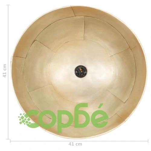 Индустриален винтидж пендел 25 W месинг кръгъл 41 см E27 ➤ топ цена ➤ sorbe.bg