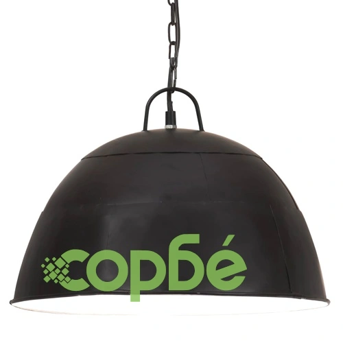 Индустриален винтидж пендел 25 W черен кръгъл 41 см E27 ➤ топ цена ➤ sorbe.bg