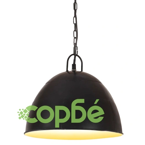 Индустриален винтидж пендел 25 W черен кръгъл 31 см E27 ➤ топ цена ➤ sorbe.bg