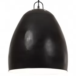 Индустриална пенделна лампа 25 W черна кръгла 42 см E27
