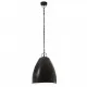 Индустриална пенделна лампа 25 W черна кръгла 32 см E27