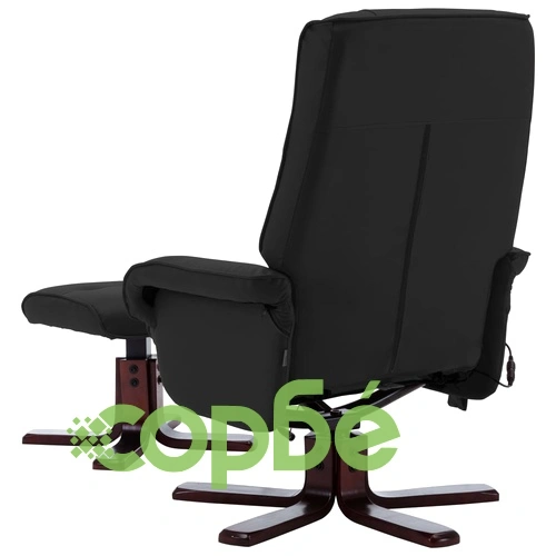 Масажен наклоняем стол с табуретка, черен, изкуствена кожа ➤ топ цена ➤ sorbe.bg