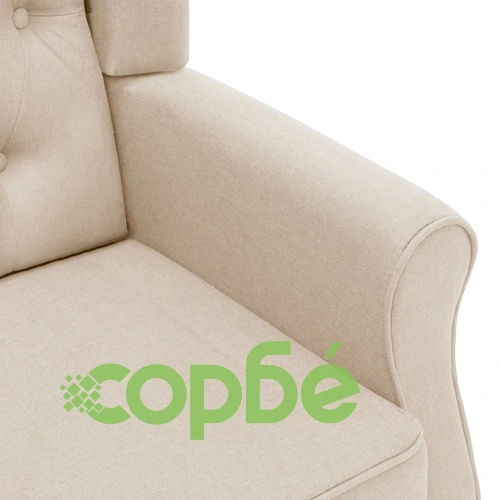 Масажен стол с табуретка, кремав, текстил ➤ топ цена ➤ sorbe.bg