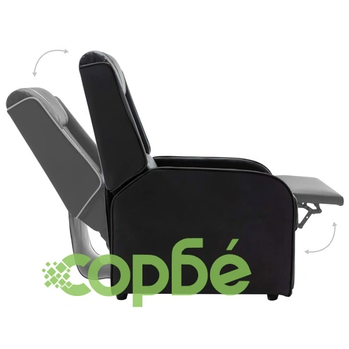 Регулируем стол, черно и сиво, изкуствена кожа ➤ топ цена ➤ sorbe.bg