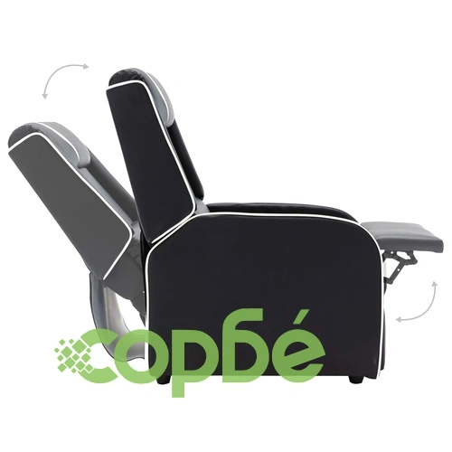 Регулируем стол, черно и бяло, изкуствена кожа ➤ топ цена ➤ sorbe.bg