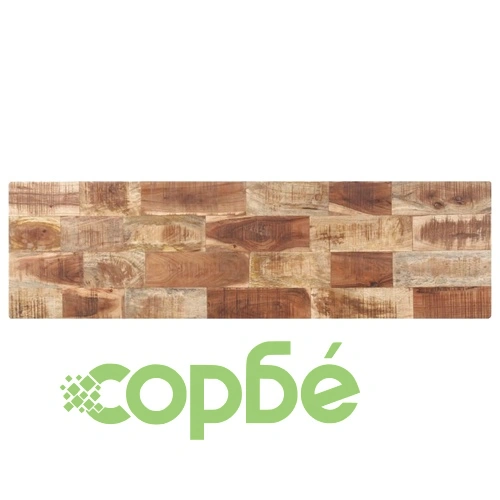 Конзолна маса, сива, 120x35x75 cм, грубо мангово дърво  ➤ топ цена ➤ sorbe.bg