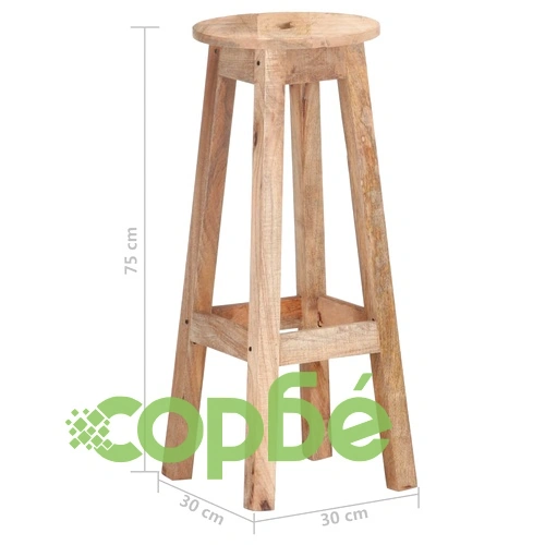 Бар табуретки, 2 бр, мангово дърво масив ➤ топ цена ➤ sorbe.bg