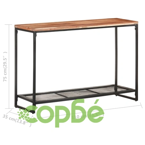 Конзолна маса, 110x35x75 см, акациево дърво масив ➤ топ цена ➤ sorbe.bg