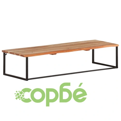 Закачалка с живи ръбове, 100x35x22 см, акациево дърво масив ➤ топ цена ➤ sorbe.bg