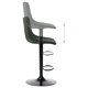 Бар табуретка, сива, изкуствена кожа