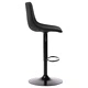 Бар табуретки, 2 бр, черни, изкуствена кожа