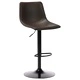 Бар табуретки, 2 бр, тъмнокафяви, изкуствена кожа