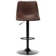 Бар табуретки, 2 бр, светлокафяви, изкуствена кожа