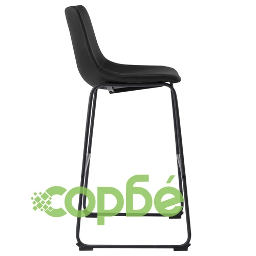 Бар табуретки, 2 бр, черни, изкуствена кожа ➤ топ цена ➤ sorbe.bg