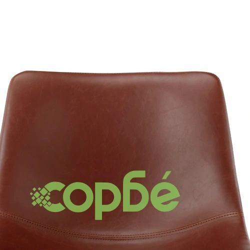 Бар табуретки, 2 бр, светлокафяви, изкуствена кожа ➤ топ цена ➤ sorbe.bg