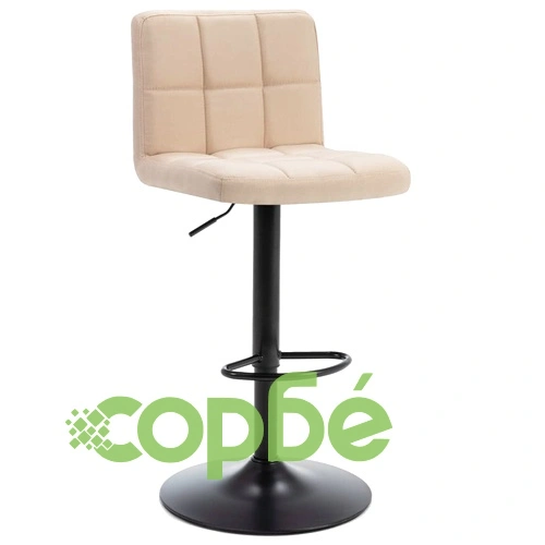 Бар табуретка, кремава, текстил ➤ топ цена ➤ sorbe.bg