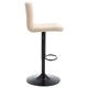 Бар табуретка, кремава, текстил