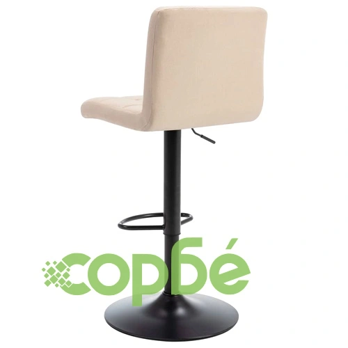 Бар табуретка, кремава, текстил ➤ топ цена ➤ sorbe.bg