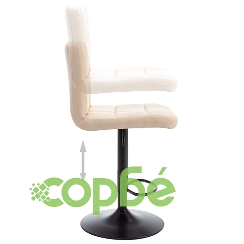 Бар табуретка, кремава, текстил ➤ топ цена ➤ sorbe.bg