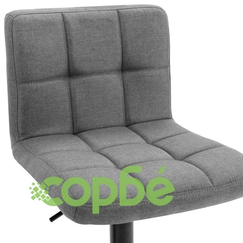 Бар табуретки, 2 бр, светлосиви, текстил ➤ топ цена ➤ sorbe.bg