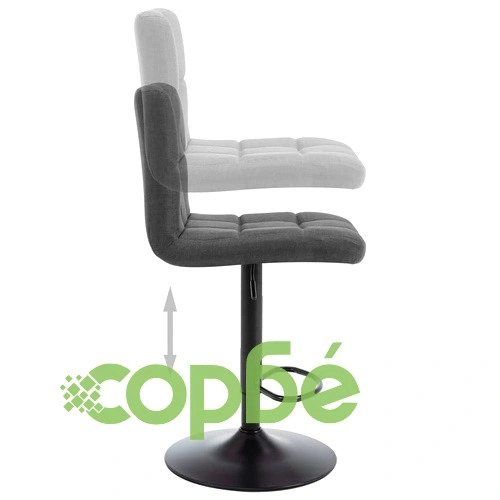 Бар табуретки, 2 бр, тъмносиви, текстил ➤ топ цена ➤ sorbe.bg