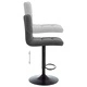 Бар табуретки, 2 бр, тъмносиви, текстил