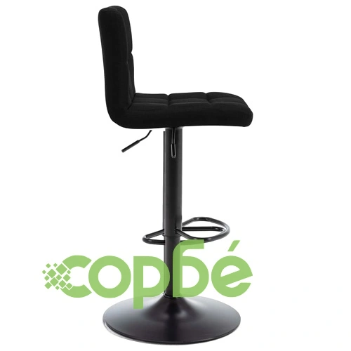 Бар табуретки, 2 бр, черни, текстил ➤ топ цена ➤ sorbe.bg