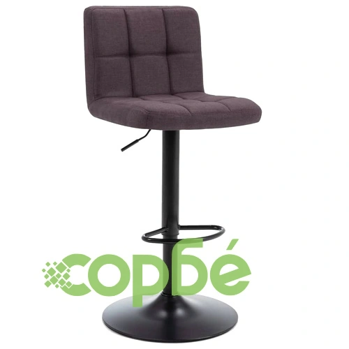 Бар табуретки, 2 бр, тъмнокафяви, текстил ➤ топ цена ➤ sorbe.bg