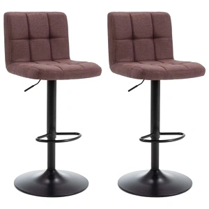 Бар табуретки, 2 бр, таупе, текстил