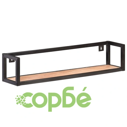 Рафтове за стена, 2 бр, 80 см, грубо мангово дърво ➤ топ цена ➤ sorbe.bg