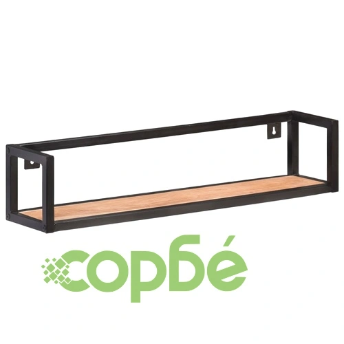 Рафтове за стена, 2 бр, 80 см, акация масив ➤ топ цена ➤ sorbe.bg