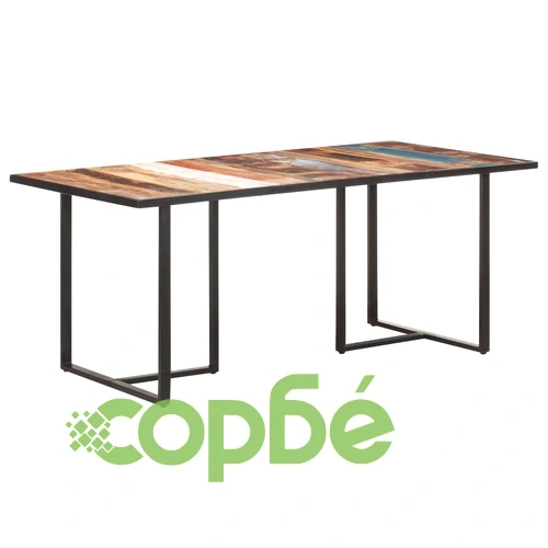 Трапезна маса, 180 см, регенерирано дърво масив ➤ топ цена ➤ sorbe.bg