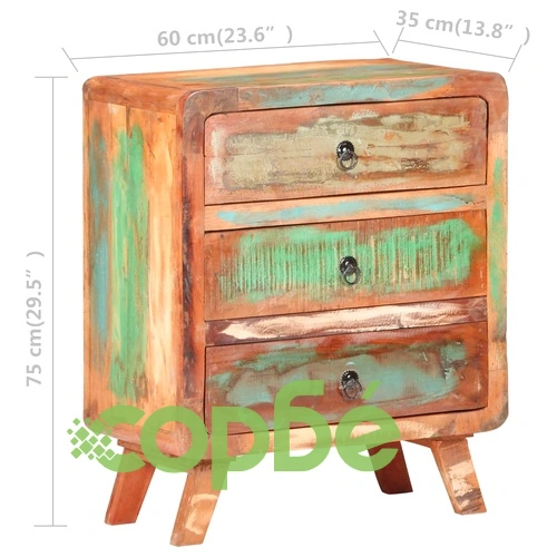 Бюфет, 60x35x75 см, регенерирано дърво масив ➤ топ цена ➤ sorbe.bg