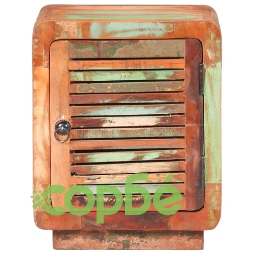 Нощно шкафче, 40х30х50 см, регенерирано дърво масив ➤ топ цена ➤ sorbe.bg