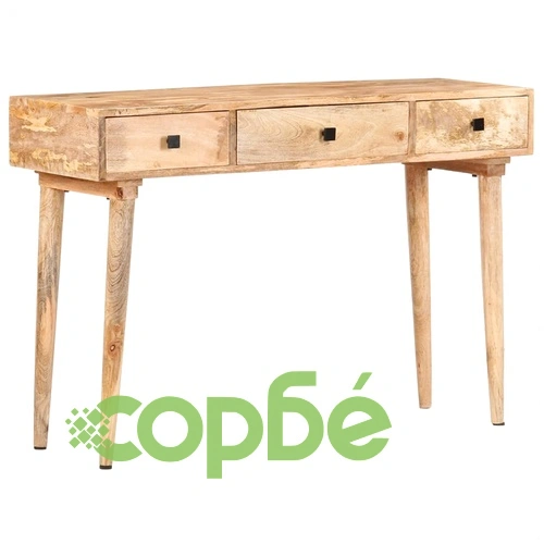 Конзолна маса, 115x35x76 см, мангово дърво масив ➤ топ цена ➤ sorbe.bg