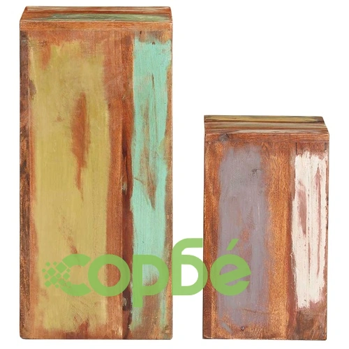 Стойки за растения, 2 бр, масивно регенерирано дърво  ➤ топ цена ➤ sorbe.bg