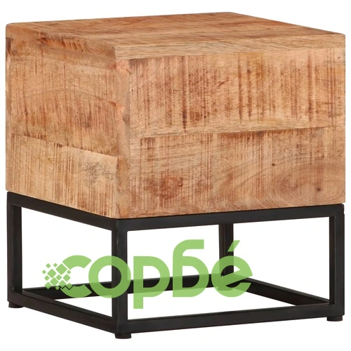 Странична маса, 30x30x33 см, грубо мангово дърво ➤ топ цена ➤ sorbe.bg