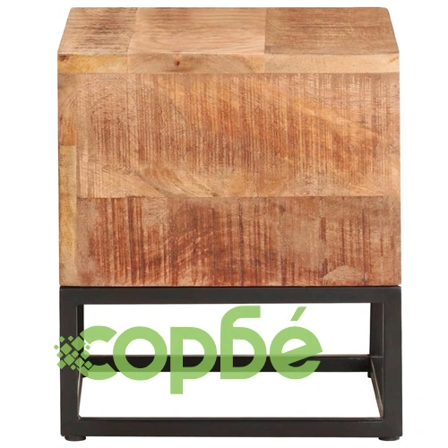 Странична маса, 30x30x33 см, грубо мангово дърво ➤ топ цена ➤ sorbe.bg