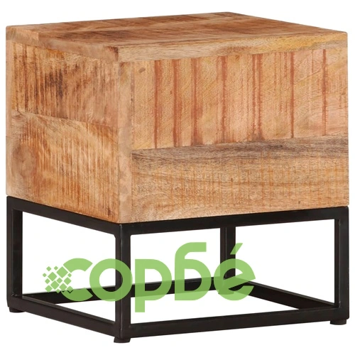 Странична маса, 30x30x33 см, грубо мангово дърво ➤ топ цена ➤ sorbe.bg